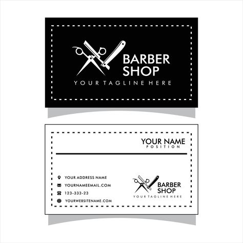 Vector Barber shop business card and mens salon or barber shop logo black and white Logo Barber Shop, Barber Shop Business Cards, Logo Barber, Barber Shop Logo, Shop Business Card, Logo Black And White, Heart Tree, Logo Banners, Cityscape Photos