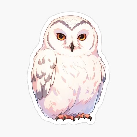 Snowy Owl Illustration, Snow Owl Drawing, Snow Owl Art, Snowy Owl Drawing, Amanda Tattoo, Owl Familiar, Chibi Owl, Cute Owl Drawing, Snowy Owl Art