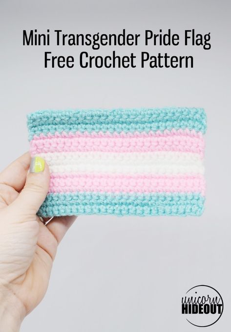 Crochet Pride Flag Pattern Free, Trans Crochet, Crochet Pride Patterns, Pride Flag Crochet, Pride Crochet, Progress Flag, Rainbow Flags, Crochet Workshop, Blue Foundation