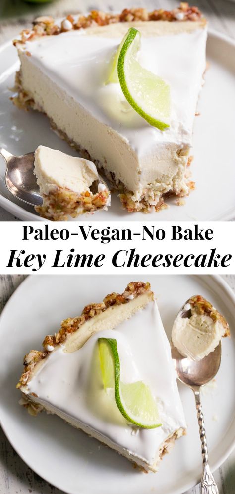 Tart Vegan, Cheesecake Tart, Cheesecake Tarts, Key Lime Cheesecake, Lime Cheesecake, Vegan Cheesecake, Desserts Vegan, Vegan Mac And Cheese, Paleo Treats