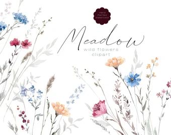 Watercolor Meadow, Flower Bouquet Png, Flower Tattoo Arm, Shade Flowers, Watercolor Fruit, Flowers Clipart, Summer Png, Floral Clipart, Wildflower Bouquet