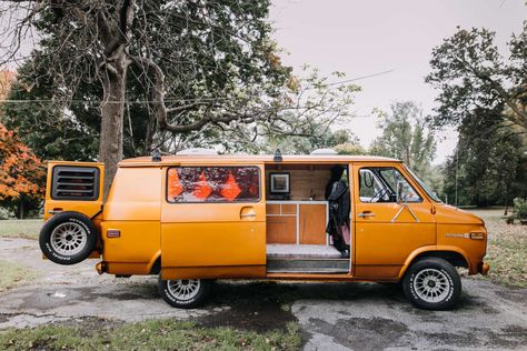 The inspiration for this home on wheels was '70s boogie vans, but with way more realistic functionality for comfortable living. Camper Van Makeover, Van Makeover, 1970s Van, Retro Camping, Dodge Van, House Dream, Yacht Interior, Travel Van, Camper Life