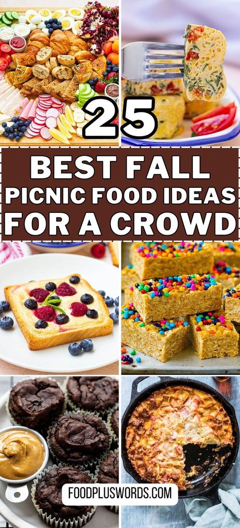 Picnic Breakfast Ideas, Fall Picnic Food Ideas, Fall Picnic Food, Food Ideas For A Crowd, Romantic Picnic Food, Picnic Finger Foods, Picnic Party Food, Picnic Food Ideas, Picnic Date Food