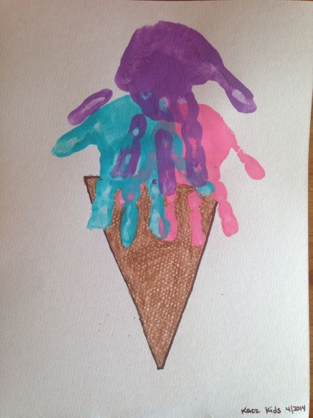 Ice Cream Art For Infants, Ice Cream Crafts For Infants, Ice Cream Ideas, Letter I Crafts, Craft Ice Cream, Cool Crafts For Kids, Summer Crafts For Toddlers, Craft Ideas With Paper, Summer Preschool Crafts