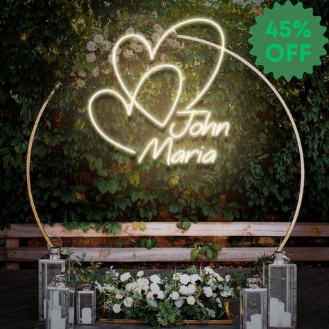 ✅Insert the code “THANKYOU35” to enjoy a 35% discount on pre-made designs. ✅Insert the code “HAPPY45” to enjoy 45% off custom neon signs. 📌Super fast production and shipping - 24 Months warranty📌 Ready to ship in 3-5 business days
📌Shipping time: 5-7 working days for "Express shipping" Service  Come and see the neon lights that suit you! #neon #light #decoration #home decor #party decor #wedding decor #wall decor #love sign #glow up #wedding neon sign #custom neon sign #room decor #wall decor Last Name Sign Wedding, Led Sign Wall, Neon Name Sign, Personalized Wedding Sign, Wedding Initials, Last Name Sign, Wedding Neon Sign, Sign Wall Decor, Neon Wedding