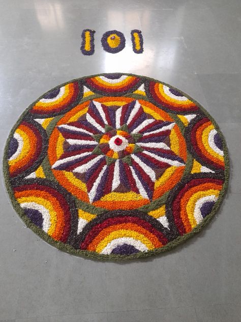 Pookalam Ideas, Pookalam Design Onam For Competition, Onam Pookalam Design Best, Onam 2024, Artistic Rangoli, Onam Pookalam Design, Foam Board Crafts, Onam Pookalam, Poo Kolam