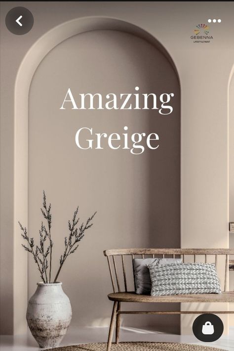 Griege Paint Living Room, White And Brown Wall Paint, Off White Grey Paint Colors, Wall Color Greige, Taupe Ceiling White Walls, Grey Beige Wall Color, Grey Floor Taupe Walls, Taupe Beige Bedroom, Beige Walls With Grey Furniture