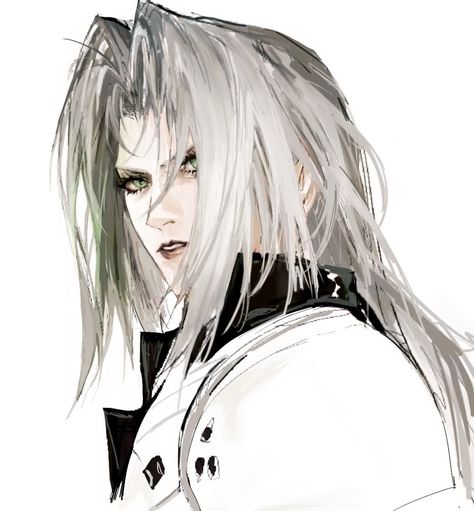 Sephiroth Icon Aesthetic, Sephiroth Pfp, Sephiroth Icon, Cloud Strife Art, Sephiroth Fanart, Sephiroth Art, Final Fantasy Funny, Final Fantasy Sephiroth, Final Fantasy Cloud