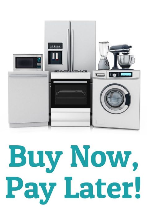 Buy Appliances Now, Pay Later #refrigerator #dishwasher #stove #washer #dryer #mixer #appliances #kitchen #microwave #blender #oven #buynowpaylater Washers And Dryers, Kitchen Microwave, Home Appliance Store, Appliances Kitchen, Stove Oven, Pinterest Party, Into The Future, Dryers, Washer Dryer