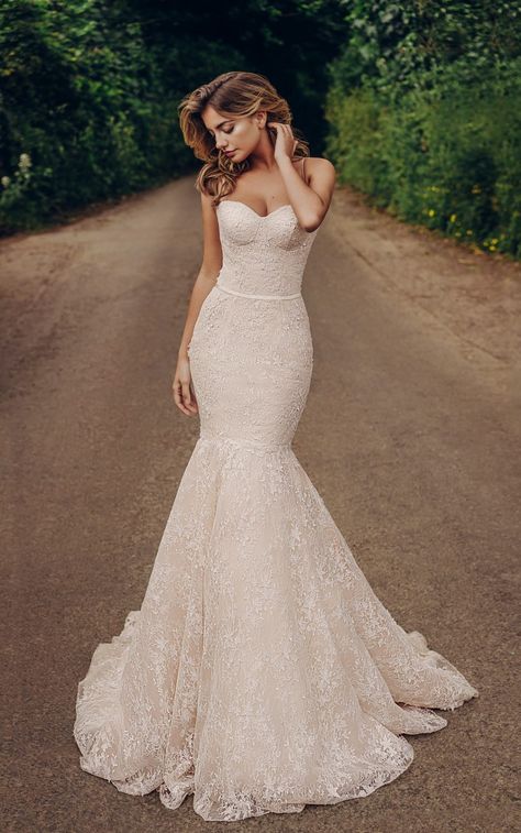 Blush Mermaid Wedding Dress, Stephanie Allin, Wedding Dress Fishtail, Blush Wedding Dress, Pnina Tornai, Dresses Mermaid, Elegant Bride, A Wedding Dress, Beauty Dress