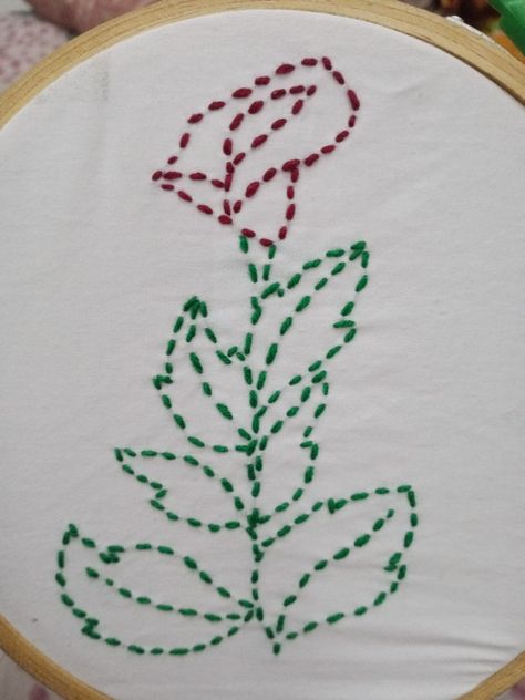 Embroidery motif designed by Tanvir Running Stitch Embroidery Design Motif, Running Stitch Motifs, Running Stitch Embroidery Motif, Running Stitch Embroidery Design, Running Stitch Embroidery, Threaded Running Stitch, Embroidery Drawing, Embroidery Styles, Stitch Embroidery Design