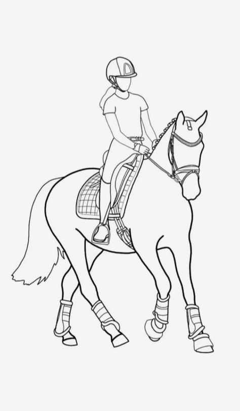 Horse Drawing Template, Horse And Dog Drawing, Drawing Horses Sketches, Drawing Ideas Horse, Horse Riding Drawing, Horse Jumping Drawing, Horse Outline Drawing, Horse Coloring Pages Free Printable, Horse Drawing Ideas