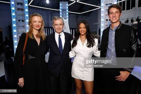 Delphine Arnault Bernard Arnault Rihanna and Alexandre Arnault attend Fenty Launch on May 22 2019 in Paris France Delphine Arnault, Alexandre Arnault, Fenty Fashion, Bernard Arnault, Runway Magazine, Rich Fashion, Famous Person, Brand Pop, Rihanna Fenty