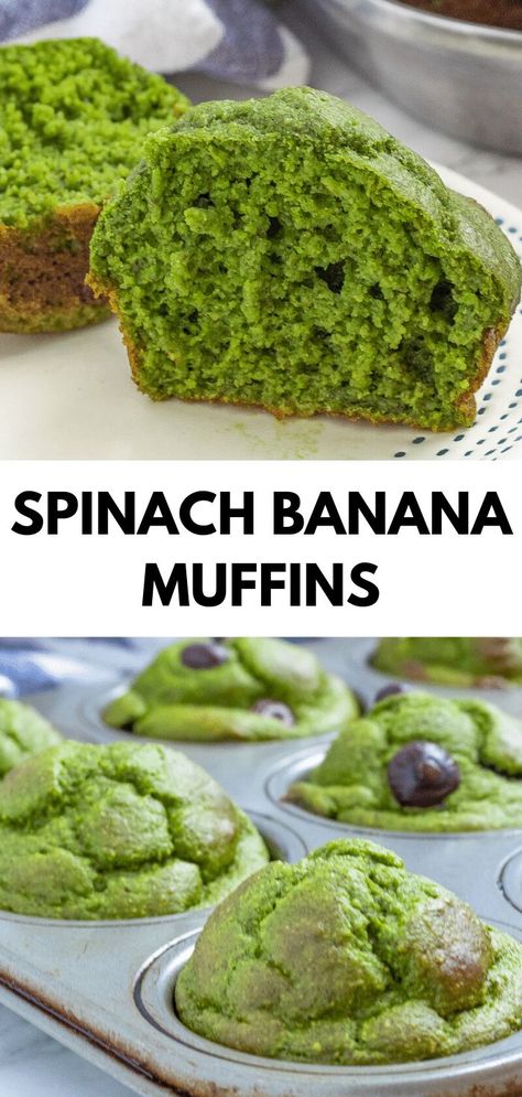 These spinach banana muffins are a kid-friendly healthy blender muffin, lightly sweetened and full of fruits and veggies! They're great for meal prep, busy weekday mornings, and are quite freezer-friendly! Healthy Saint Patricks Day Snacks, St Patty Food For Kids, Green Treats For Kids, St Patrick's Day Food Ideas For Kids, At Patrick’s Day For Kids Food, St Patrick's Day For Toddlers, Healthy Green Snacks For St Patricks Day, Green Foods For St Patricks Day Kids, St Patricks Day Green Muffins