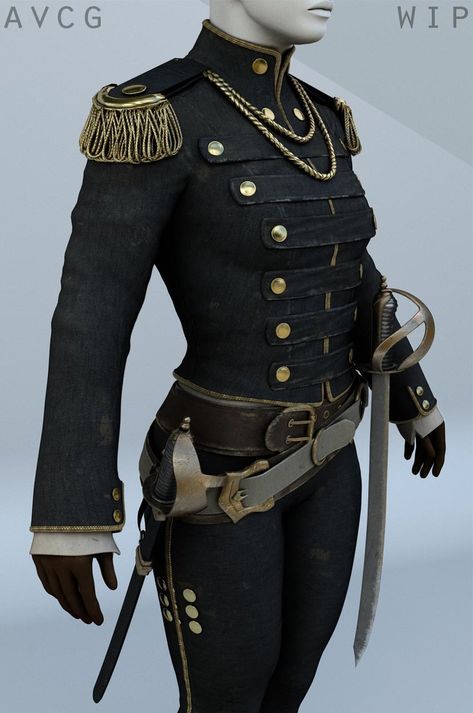 ArtStation - Victorian Guard WIPs01, Aldo Vicente Vidal Whiskey Art, Mode Steampunk, Steampunk Clothing, Tattoo Model, Military Uniform, Dieselpunk, Steampunk Fashion, Fantasy Clothing, Fantasy Fashion