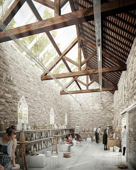 ♧ Ruins Architecture, Architecture Renovation, Renovation Architecture, Adaptive Reuse, Architecture Rendering, Design Guide, Architecture Portfolio, Roof Design, Architecture Presentation