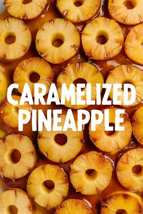 Indulge in the sweet flavors of caramelized pineapple with these delicious dessert recipes. Whether you prefer caramelized pineapple slices, chunks, or rings made in the air fryer, this recipe collection has something for everyone. Try out different variations like caramelized pineapple on skewers or paired with a scoop of vanilla ice cream for a delightful treat. Elevate your dessert game with the irresistible combination of juicy pineapple and rich caramelization. Marinated Pineapple, Caramelized Pineapple, Pineapple Recipes Easy, Candied Pineapple Slices Jolly Rancher, Brazillian Grilled Pineapple, Homemade Mango Ice Cream, Pineapple Delight, Crystallized Pineapple, Banana Ice Cream Recipe