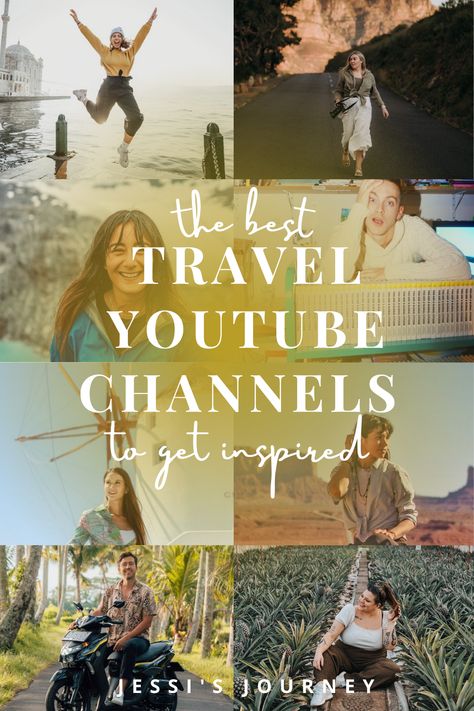 the best travel youtube channels to get inspired Vlogging Youtube, Hiking New Zealand, Disney Travel Agents, Digital Nomad Life, Travel Content, Travel Around Europe, Thru Hiking, Increase Blog Traffic, Disney Travel