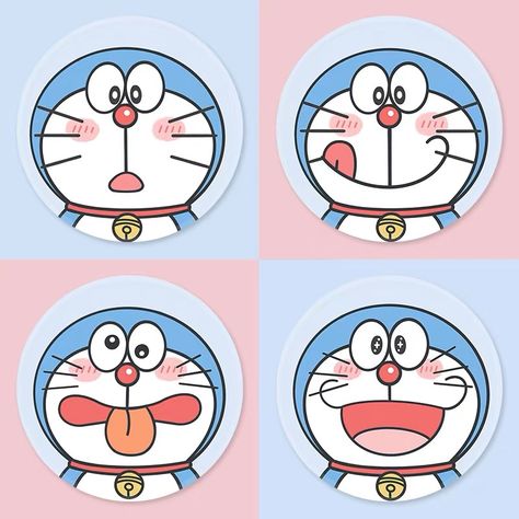 Doremon Clay Art, Doraemon Sticker, Doraemon And Nobita Friendship Wallpaper, Cute Small Drawings, Circle Canvas, Doremon Cartoon, Mask Drawing, Doraemon Cartoon, Doraemon Wallpapers