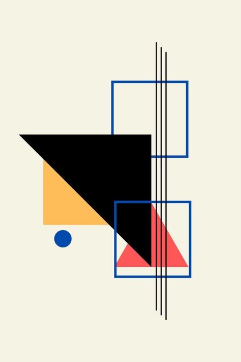 Shape In Art Design, Shape And Line Art, Geometrical Composition Design, Composition From Shapes, Shapes And Lines Art, Design Basics Shapes, Geometric Simple Design, Composition Of Shapes Design, Poster Colour Art Design