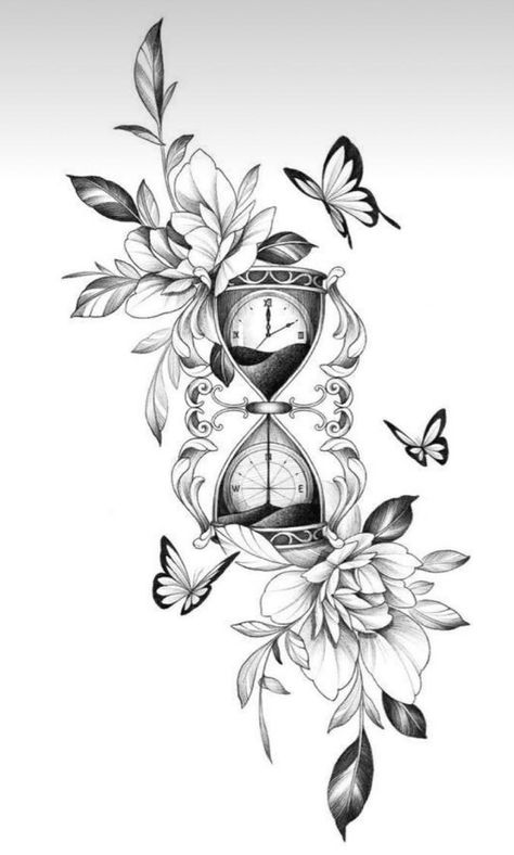 Pocket Watch With Flowers Tattoo, Half Shoulder Tattoo For Women, Travelling Tattoos For Women, Women Thigh Tattoos Ideas Meaningful, Life Tattoos Meaningful, Spiritual Sleeve Tattoos For Women, Unique Leg Tattoos Women, Full Arm Tattoos For Women, Inner Thigh Tattoos Women