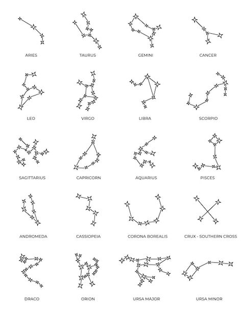 Scorpio Star Constellation, Capricorn Constellation Tattoo, Constellation Drawing, Star Constellation Tattoo, Zodiac Constellation Art, Pisces Constellation Tattoo, Aries Constellation Tattoo, Constellation Piercings, Star Signs Aquarius