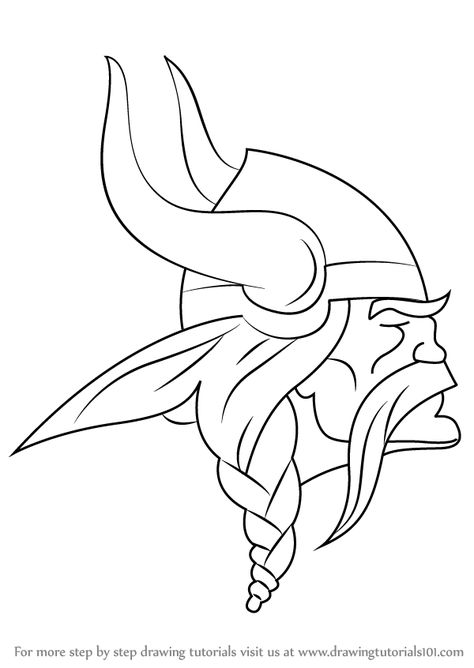 Viking Drawings Easy, Vikings Drawing, Drawings Of Vikings, Cute Viking Drawing, Viking Line Art, Vikings Svg, Viking Vector Art, Viking Drawings, Viking Head