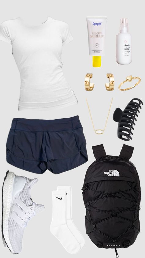 Sports Outfits For School, Gym Strip Outfits School, Practice Outfits Sports, Athletic Fits Aesthetic, Lulu Workout Outfits, Cute Outfits Athletic, Cute Outfits Lululemon, Track Practice Outfits, Soccer Outfits For Practice