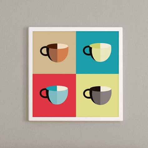 Mid-Century Modern Coffee Art in Light Color Palette | Square Coffee Poster in Pop Art Style | Pop Art Print | Coffee Definition Print | Abstract Coffee Art | Coffee Bar Prints | Coffee Wall Art | Coffee Shop Decor | Coffee Bar Sign ♥ Give your space a trendy look with this gorgeous wall art print! ♥ Four Coffee Cups Wall Art/Poster in a midcentury modern style, perfect for the kitchen, living room or coffee bar. Simply download, print, and frame! ------------------------ ♥ THIS IS A DIGITAL PRI Coffee Pop Art, Daffodil Wall Art, Coffee Cup Wall Art, Coffee Definition, Bar Prints, Coffee Art Print, Coffee Wall Art, Coffee Wall, Art And Craft Videos