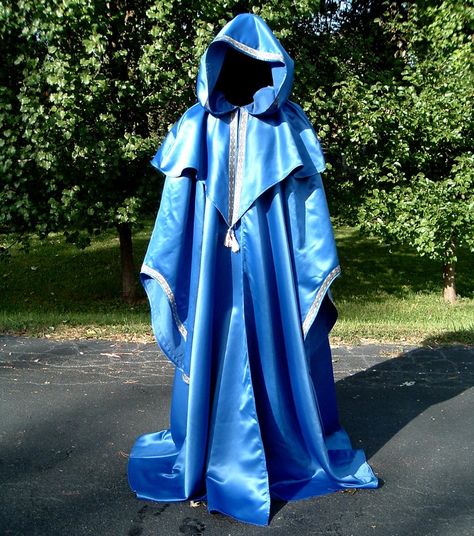 Wizard Robe, Swan Lake Costumes, Blue Wizard, Wizard Robes, Wizard Costume, A Gentleman, Close My Eyes, Swan Lake, Blue Satin