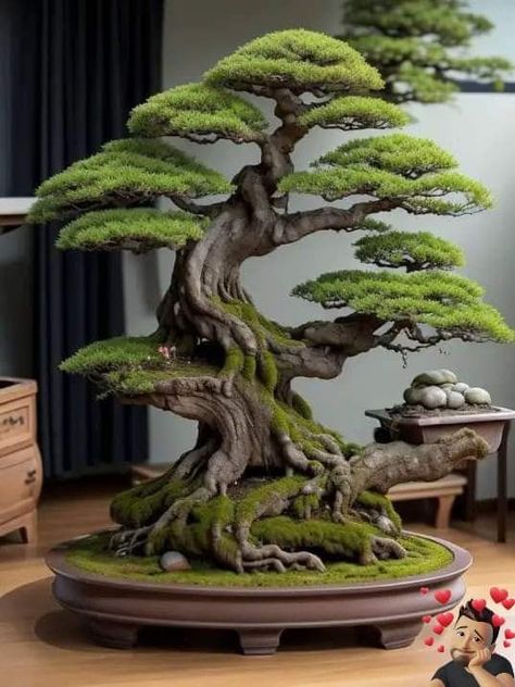 Small Tree Plant, Garden Design Indoor, Earth Minimalist, Miniature Garden Ideas, House Plants Aesthetic, Bonsai Tree Design, Bonsai Sculpture, Plant Bedroom Aesthetic, Styling Plants