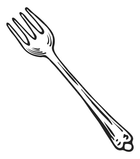 Fork Drawing, Sketch Drawing, Drawing Sketches, How To Draw Hands, Sketch, Drawings