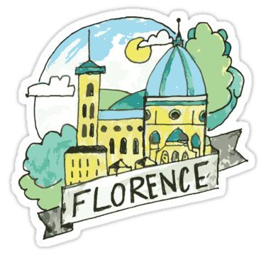 Florence Italy Sticker Italy Stickers, Green Sticker, Scrapbook Printables, City Prints, Travel Scrapbook, Instagram Icons, Florence Italy, Printable Designs, Glossier Stickers