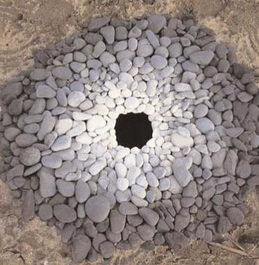 Andy Goldsworthy: "Pebbles Around a Hole" | Brian | Flickr Goldsworthy Art, Andy Goldworthy, Andy Goldsworthy, Nature Artists, A Level Art, Assemblage Art, Landscape Artist, Outdoor Art, Land Art