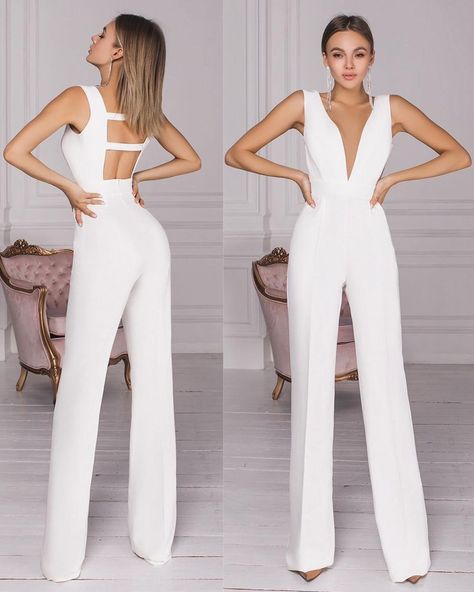 White Jumpsuit Formal, Bridal Pant Suit, White Jumpsuit Wedding, Jumpsuit Wedding, Wide Leg Pants High Waisted, White Wedding Suit, Wedding Pantsuit, Formal Jumpsuit, Bridal Jumpsuit