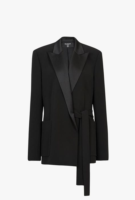 Balmain designer Blazers & Jackets for women Balmain Designer, Balmain Collection, Blazer For Women, Crepe Blazer, Designer Blazers, Blazer Jackets For Women, Blazer Women, Designer Clothes For Women, Black And White Lines