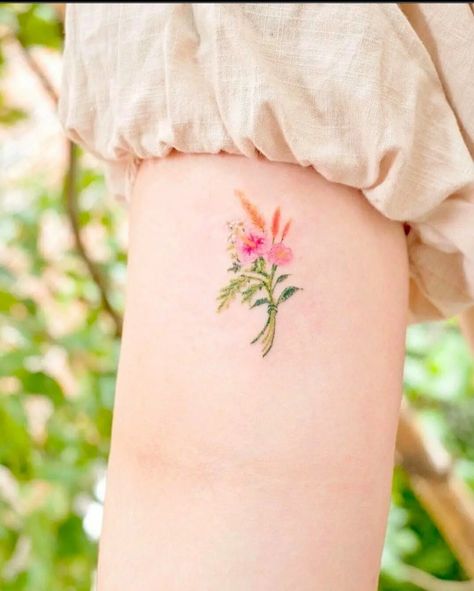 Small Colorful Tattoos For Women, Small Aesthetic Tattoos, Biology Tattoo, Aesthetics Tattoo, Ankle Tattoo Ideas, Small Colorful Tattoos, Tattoos Forearm, Rainbow Tattoos, Clover Tattoos