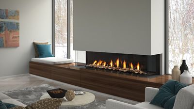 City Series Modern Gas Fireplaces | Walnut Creek Fireplace Contemporary Gas Fireplace, 3 Sided Fireplace, Vented Gas Fireplace, Fireplace Dimensions, Fireplace Style, Recessed Electric Fireplace, Gas Fireplace Insert, Nice Designs, Black Fireplace