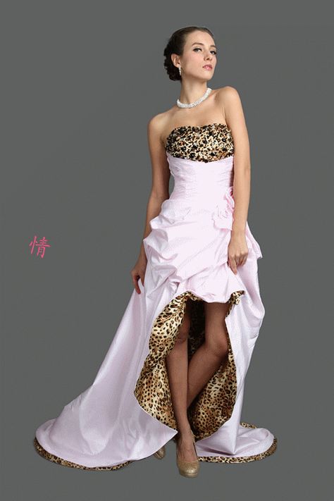 Wedding dress popular leopard print low-high formal dress 2014 US $135.00 Cheetah Print Wedding, Print Wedding Dress, Animal Print Wedding, Leopard Print Wedding, Leopard Wedding, Satin Cocktail Dress, Brides Wedding Dress, Cocktail Evening Dresses, Cheap Wedding Dress