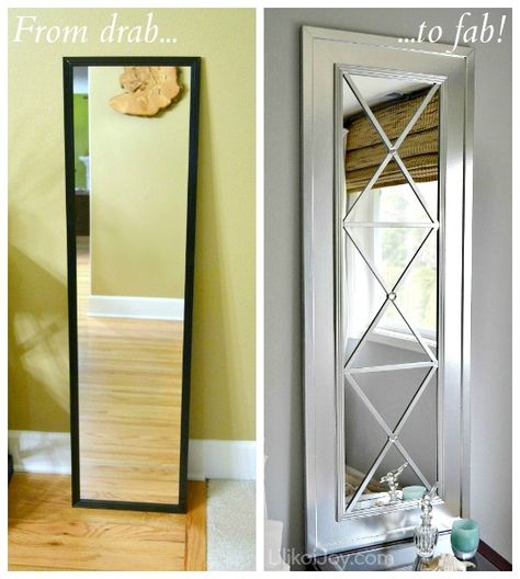 16 Brilliant DIY Projects To Make Mirrors For Home Decorations Upcycle Door, Ruangan Studio, Koti Diy, Cheap Doors, Door Mirror, Crafty Diy, Design Case, Cheap Home Decor, Decor Rustic