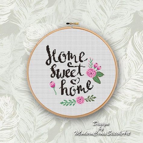 Home Sweet Home Cross Stitch, Home Cross Stitch Pattern, Home Cross Stitch, Terrarium Succulent, Alphabet Patterns, Cross Stitch Floral, Unicorn Cross Stitch Pattern, Free Cross Stitch Charts, Wedding Cross Stitch Patterns