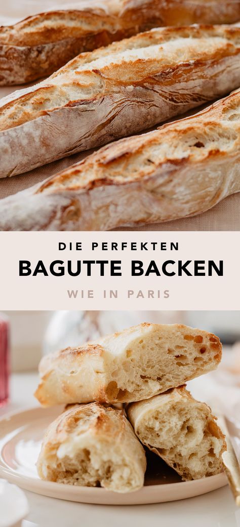 Einfach Baguette backen wie in Paris! Hier gibt es mein Rezept & Anleitung mit jahrelanger Erfahrung, wie man einfach selber Baguette backen kann! French Sandwich, Baguette Recipe, French Baguette, Party Food Appetizers, Bbq Recipes, Parisian Style, Party Food, Appetizer Recipes, Zucchini