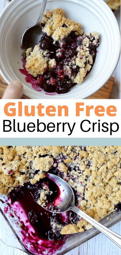 Gluten Free Blueberry Cobbler, Gluten Free Blueberry Crisp, Gluten Free Cobbler, Blueberry Crisp, Easy Gluten Free Desserts, Sans Gluten Sans Lactose, Blueberry Cobbler, Gluten Free Desserts Recipes, Homemade Gluten Free