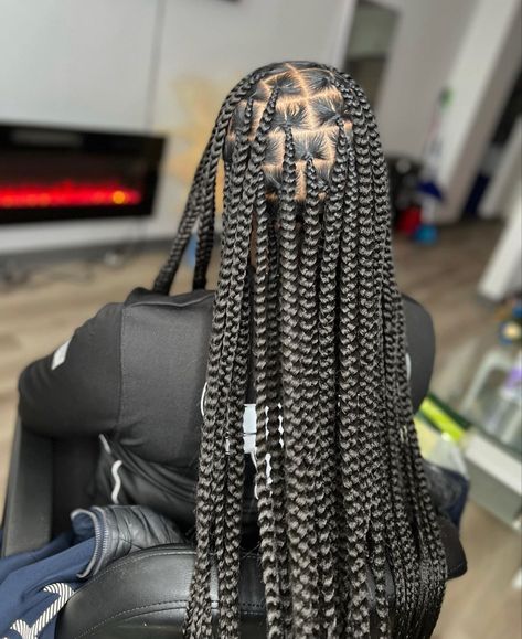 Protective Hairstyles Plaits, Large Knotless Braids Black Women, Large Plaits Box Braids, Long Big Knotless Box Braids, X Large Knotless Box Braids, Large Knotless Box Braids Long, Large Part Knotless Braids, Knotless Large Box Braids, Large Long Knotless Braids