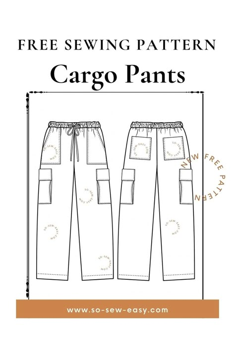 Pants Free Pattern, Gardening Pants, Sew Pants, Pants Pattern Free, Celana Kargo, Pants Tutorial, Mens Sewing Patterns, Trouser Pattern, Sewing Pants