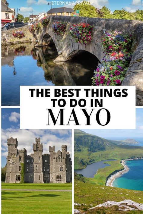 Going to visit County Mayo, Ireland? This guide to Mayo County covers all of the region's highlights: from Ashford Castle to Westport and Westport Manor to Achill Island and Keem Bay. Here's how to plan a wonderful Ireland road trip in Mayo, taking in all the best things to do in Mayo, Ireland along the way! Keem Bay Ireland, Traveling Ireland, Westport Ireland, Ireland 2023, Achill Island, County Mayo Ireland, Backpacking Ireland, Ireland Culture, Ireland Hotels