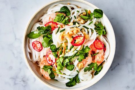 Coconut-Lime Dressing Recipe Recipe | Epicurious Easy Rice Noodle Recipes, Cold Noodles Recipes, Crunchy Noodle Salad, Noodle Salad Cold, Rice Noodle Recipes, Main Salad, Noodle Salad Recipes, Cook Rice, Summer Side Dishes