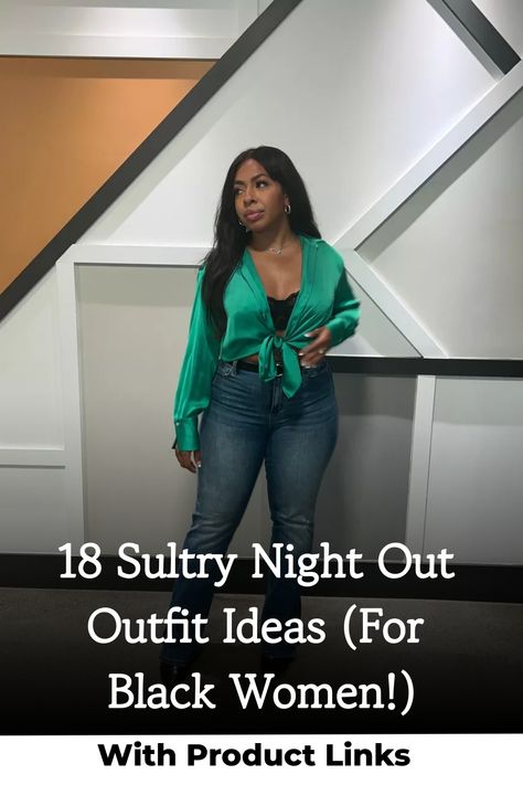 Discover simple and cute night out outfit ideas for Black women that are guaranteed to keep you looking stylish and aesthetic all evening long! Elevate your wardrobe with these chic and versatile ensembles perfect for any occasion. Trendy Night Out Outfits, Cute Night Out Outfits, Outfit Ideas For Black Women, Night Out Outfit Ideas, Confident Outfit, Crisp White Blouse, Fashion Forward Outfits, Slinky Dress, Jumpsuit Chic