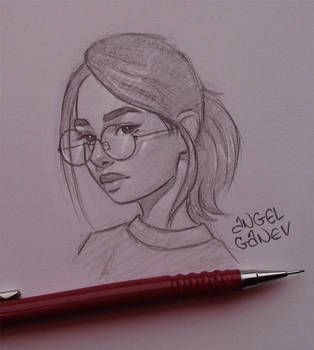 Teenage Drawings Ideas, Angel Ganev, Girl Drawing Sketches, Drawing Faces, Girly Drawings, Amazing Drawings, Pencil Art Drawings, Sketch Painting, A Pencil