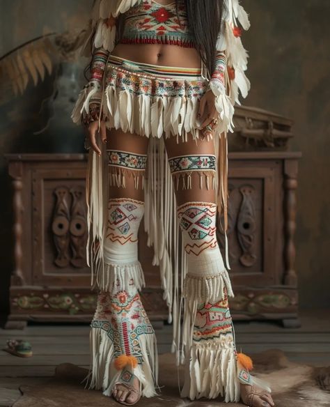 Professional 8x10 Photos: Beautiful Native American Woman Art Quality 99068229 | eBay Native American Outfit Women, Diy Festival Clothes, Native American Woman Art, Native American Clothes, Native American Inspired Fashion, Africa Burn, Boho Style Pants, Africa Clothes, American Indian Clothing